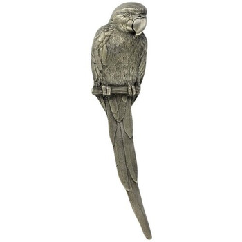 Notting Hill, Tropical, Macaw, 3" Vertical Pull, Antique Pewter, Left side