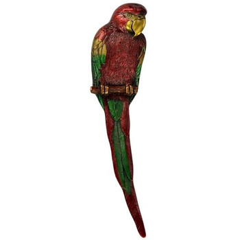 Notting Hill, Tropical, Macaw, 3" Vertical Pull, Hand-Tinted Antique Brass, Left side