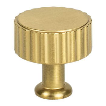 Berenson, Cannelee, 1 3/16" (30mm) Round Knob, Modern Brushed Gold