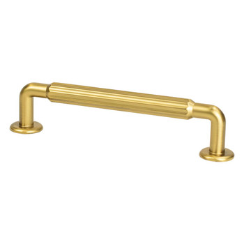 Berenson, Cannelee, 5 1/16" (128mm) Straight Pull, Modern Brushed Gold
