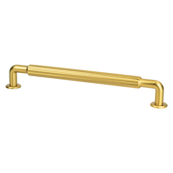 Berenson, Cannelee, 8 13/16" (224mm) Straight Pull, Modern Brushed Gold