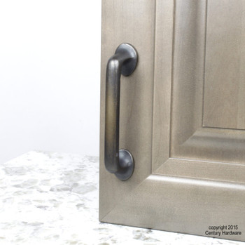 Century, Whistler, Cast Bronze 4" Straight Pull, Bronze Aged Iron, installed