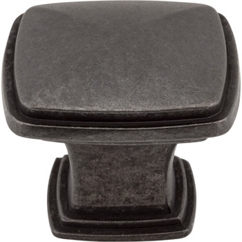 Jeffrey Alexander, Milan 1, 1 3/16" Square Knob, Gunmetal - alternate view