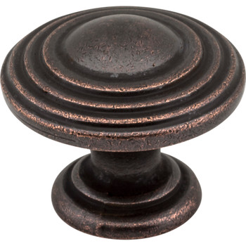 Jeffrey Alexander, Bremen 2, 1 1/4" Round Knob, Distressed Oil Rubbed Bronze