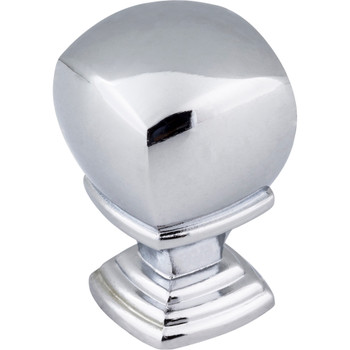 Jeffrey Alexander, Katharine, 7/8" Square Knob, Polished Chrome