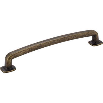 Jeffrey Alexander, Belcastel 1, 6 5/16" (160mm) Curved Pull, Distressed Antique Brass