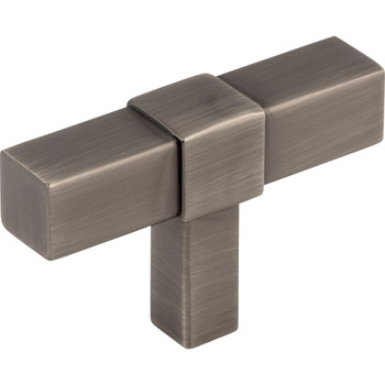 Jeffrey Alexander, Zane, 2" Pull Knob, Brushed Pewter