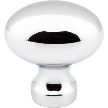 Jeffrey Alexander, Bordeaux, 1 3/16" Oval Knob, Polished Chrome - alternate view