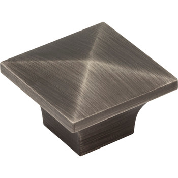 Jeffrey Alexander, Cairo, 1 1/4" Square Knob, Brushed Pewter