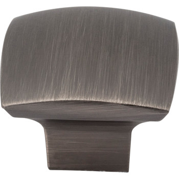 Jeffrey Alexander, Sonoma, 1 3/16" Square Knob, Brushed Pewter - alternate view