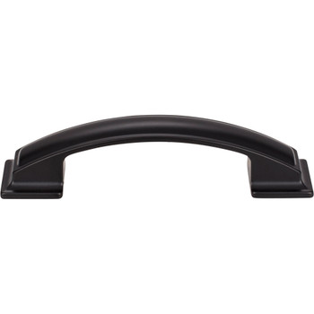 Jeffrey Alexander, Annadale, 3 3/4" (96mm) Curved Pull, Matte Black - alternate view 1