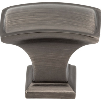 Jeffrey Alexander, Annadale, 1 1/2" Square Knob, Brushed Pewter - alternate view