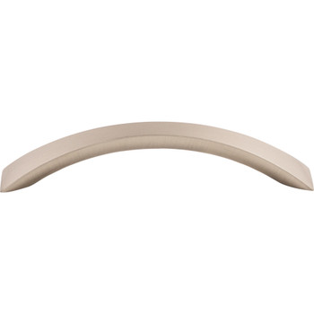 Top Knobs, Nouveau, Crescent Flair, 5 1/16" (128mm) Curved Pull, Brushed Satin Nickel