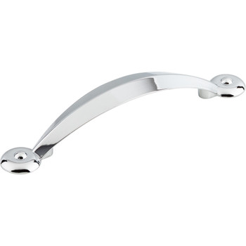 Top Knobs, Dakota, Angle, 3 3/4" (96mm) Curved Pull, Polished Chrome - alt view