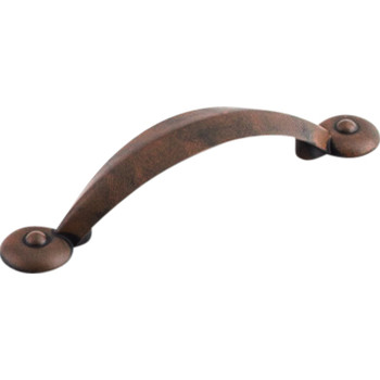 Top Knobs, Dakota, Angle, 3" Curved Pull, Patina Rouge - alt view