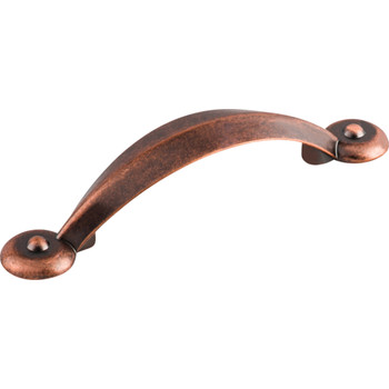 Top Knobs, Dakota, Angle, 3" Curved Pull, Antique Copper - alt view