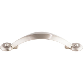 Top Knobs, Dakota, Angle, 3" Curved Pull, Brushed Satin Nickel