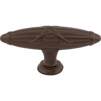 Top Knobs, Edwardian, Ribbon and Reed, 2 3/4" Pull Knob, Oil Rubbed Bronze