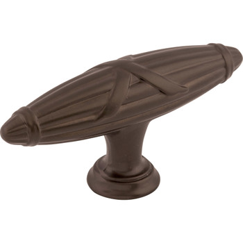 Top Knobs, Edwardian, Ribbon and Reed, 2 3/4" Pull Knob, Oil Rubbed Bronze - alt view