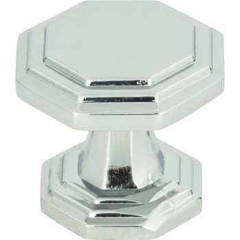 Atlas Homewares, Dickinson, 1 1/4" Octagon Knob, Polished Chrome