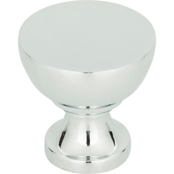 Atlas Homewares, Shelley, 1 1/4" Round Knob, Polished Chrome