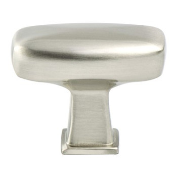 Berenson, Subtle Surge, Rectangle Knob, Brushed Nickel