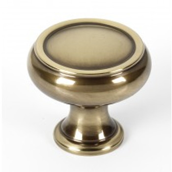 Alno, Charlie's Collection, 1 1/4" Round Knob, Polished Antique