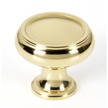 Alno, Charlie's Collection, 1 1/4" Round Knob, Polished Brass