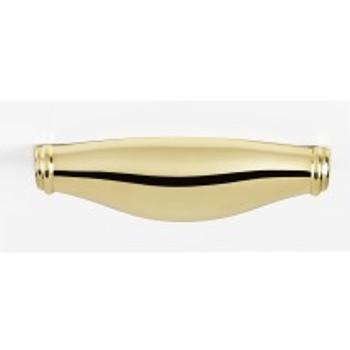 Alno, Charlie's Collection, 4" Cup Pull, Polished Brass