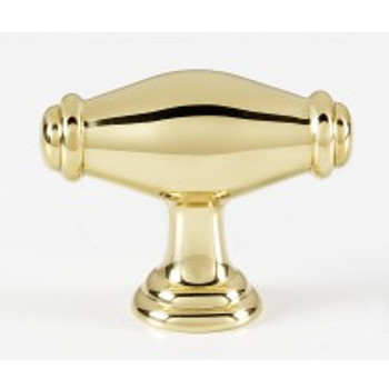 Alno, Charlie's Collection, 1 3/4" Oval Knob, Polished Brass