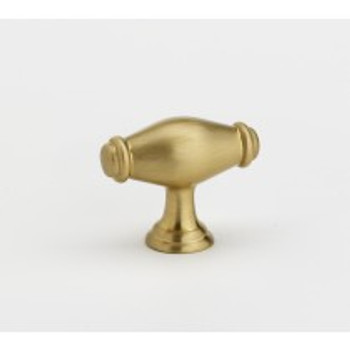Alno, Charlie's Collection, 1 3/4" Oval Knob, Satin Brass