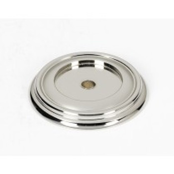 Alno, Charlie's Collection, 1 1/2" Knob Backplate, Polished Nickel