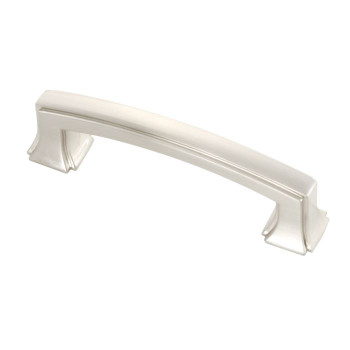 Belwith Hickory, Bridges, 3" Square Ended Pull, Satin Nickel