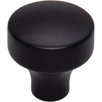 Top Knobs, Lynwood, Kinney, 1 1/8" Round Knob, Flat Black