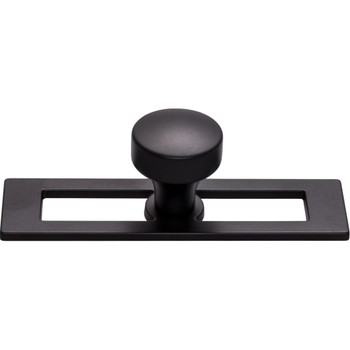 Top Knobs, Lynwood, Kinney, 1 1/8" Round Knob, Flat Black - Alt View