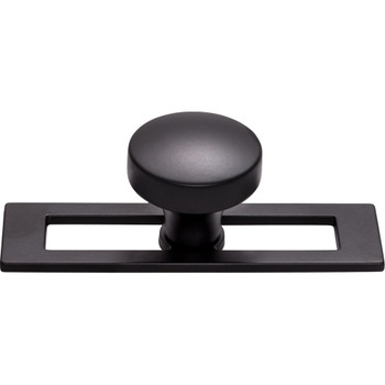 Top Knobs, Lynwood, Kinney, 1 1/2" Round Knob, Flat Black - Alt View