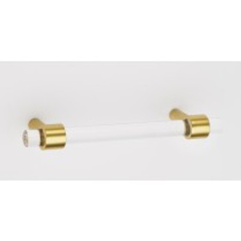 Alno, Acrylic Contemporary, 3 1/2" Bar Pull, Polished Brass