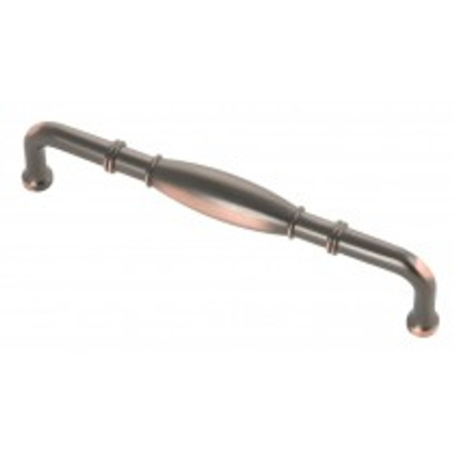 Belwith Hickory, Williamsburg, 5 1/16" (128mm) Straight Pull, Oil Rubbed Bronze Highlighted