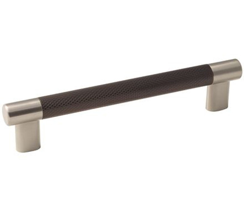 Amerock, Esquire, 6 5/16" (160mm) Bar Pull, Satin Nickel / Oil Rubbed Bronze