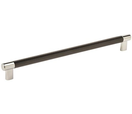 Amerock, Esquire, 12 5/8" (320mm) Bar Pull, Polished Nickel / Black Bronze