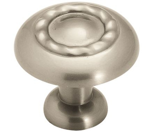 Amerock, Everyday Basics, Inspirations, 1 1/4" Round Rim Design Knob, Satin Nickel