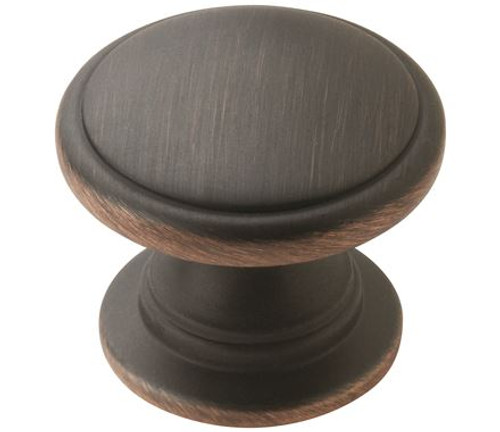 Amerock, Everyday Basics, Ravino, 1 1/4" Round Wide Bottom Knob, Oil Rubbed Bronze