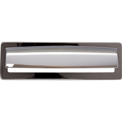 Top Knobs, Lynwood, Hollin, 5 1/16" (128mm) Cup Pull, Polished Chrome