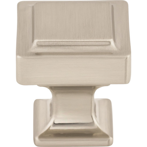 Top Knobs, Transcend, Ascendra, 1 1/8" Square Knob, Brushed Satin Nickel