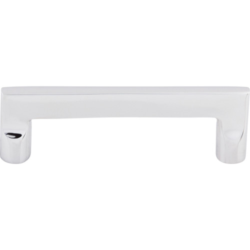 Top Knobs, Aspen II, 4" Flat Sided Straight Pull, Polished Chrome