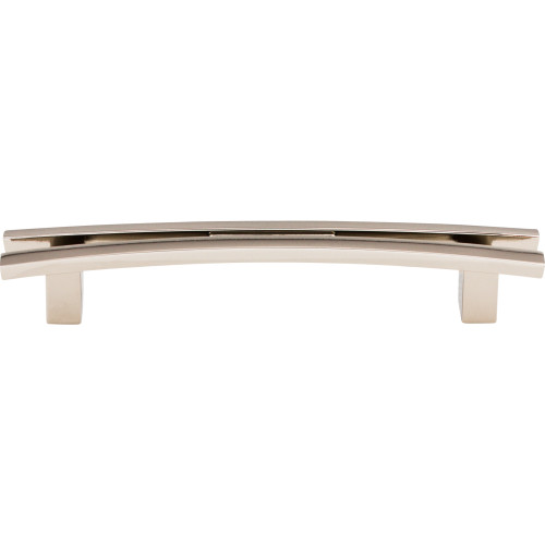 Top Knobs, Sanctuary, Rail, 5" Flared Curved Pull, Polished Nickel