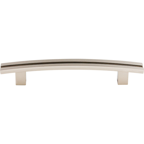 Top Knobs, Sanctuary, Rail, 5" Inset Curved Pull, Polished Nickel