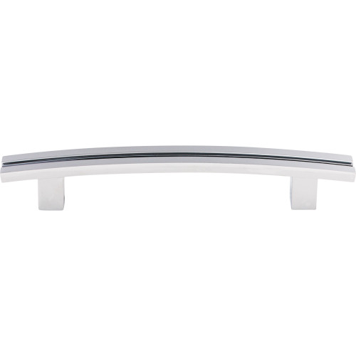 Top Knobs, Sanctuary, Rail, 5" Inset Curved Pull, Polished Chrome