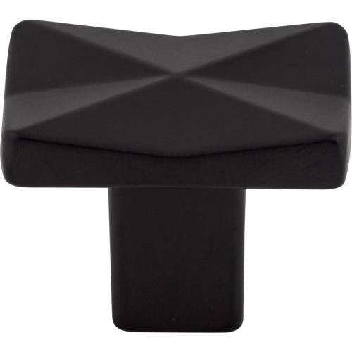 Top Knobs, Mercer, Quilted, 1 1/4" Rectangle Knob, Flat Black