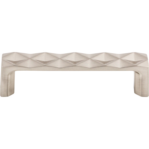 Top Knobs, Mercer, Quilted, 3 3/4" (96mm) Straight Pull, Brushed Satin Nickel